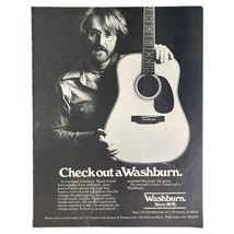 Washburn Guitars Vintage 70s Print Advertisement Acoustic Music - £14.87 GBP
