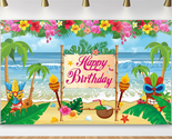 Summer Hawaiian Birthday Backdrop for Hawaiian Luau Party Decorations Ha... - $20.88
