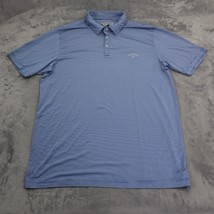 Callaway Shirt Mens XXL Polo Blue white stripes Golf Casual - £17.79 GBP