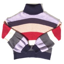 TED BAKER stripe turtleneck rollneck chunky mohair sweater MOLIEA size 4 Large - £39.53 GBP