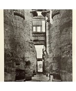 1942 Egypt Great Hypostyle Hall Karnak Historical Print Antique Ephemera... - $11.22 CAD