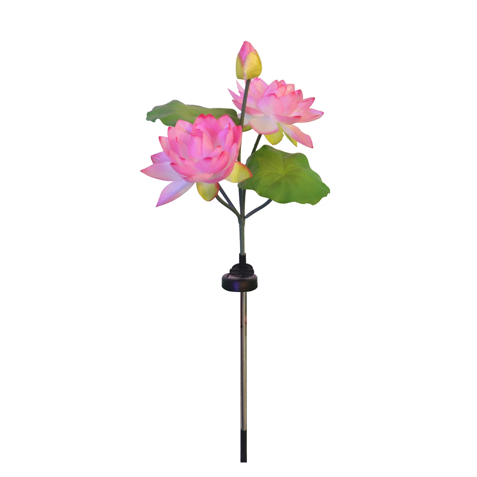 Garden Solar Light LED Solar Flower Light With 3  Flower 2  Leaf Outdoor Decorat - £62.65 GBP