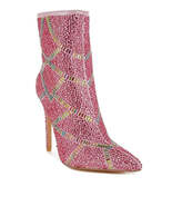 High Roller Rhinestones Embellished Stiletto Boots - $167.14 CAD