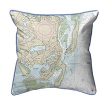 Betsy Drake Chatham Harbor, MA Nautical Map Extra Large Zippered Indoor Outdoor - £63.28 GBP