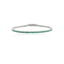 18K Gold Emerald Sleek Bracelet - £2,309.28 GBP