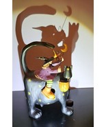 Williraye Studio HALLOWEEN MAGIC 8&quot; Figurine Witch Black Cat Moon Star W... - £76.80 GBP
