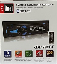 Dual 200W 1-DIN In-Dash Bluetooth Car Stereo CD Player/Receiver - XDM280BT - $98.82