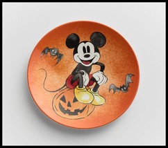 NEW Pottery Barn Kids Mickey Mouse Halloween Pumpkin Melamine Plate 9&quot; - £15.17 GBP