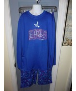 L.L. BEAN Blue Peace Pajamas Sleepwear 2 Piece Set Size M (10/12) Girl&#39;s... - £14.54 GBP