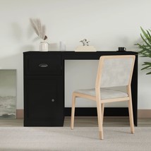 Desk with Drawer Black 115x50x75 cm Engineered Wood - £62.98 GBP