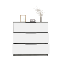 3 Drawers Dresser Maryland, Superior Top - Smokey Oak / White - $144.99