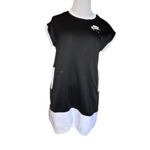 Nike Girls Sports Air Short Sleeve Dress Black/white Size Large New CU2458-010 - £14.36 GBP