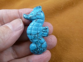 Y-SEAH-569) little blue Howlite Seahorse sea GEM gemstone carving aquari... - £11.22 GBP