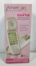 American Telecom Give N&#39;Talk PINK Breast Cancer Landline Phone FACTORY S... - £19.65 GBP