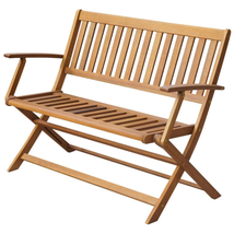 Outdoor Garden Patio Porch Wooden Acacia Wood 2 Person Bench Seat Chair ... - $147.50