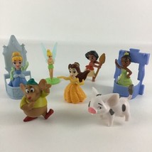 Disney Princess McDonald&#39;s Toy Lot Tiana Belle Tinker Bell Moana Cinderella Pua - £20.15 GBP