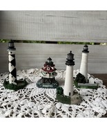 1998-99 Vtg Lefton 4 Lighthouses Key West Cape FL  + Lookout Thomas Pt S... - $37.24