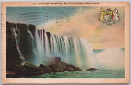Vintage Postcard East Side Horseshoe Falls of Niagara Canada 1956 Scenic View - £11.32 GBP