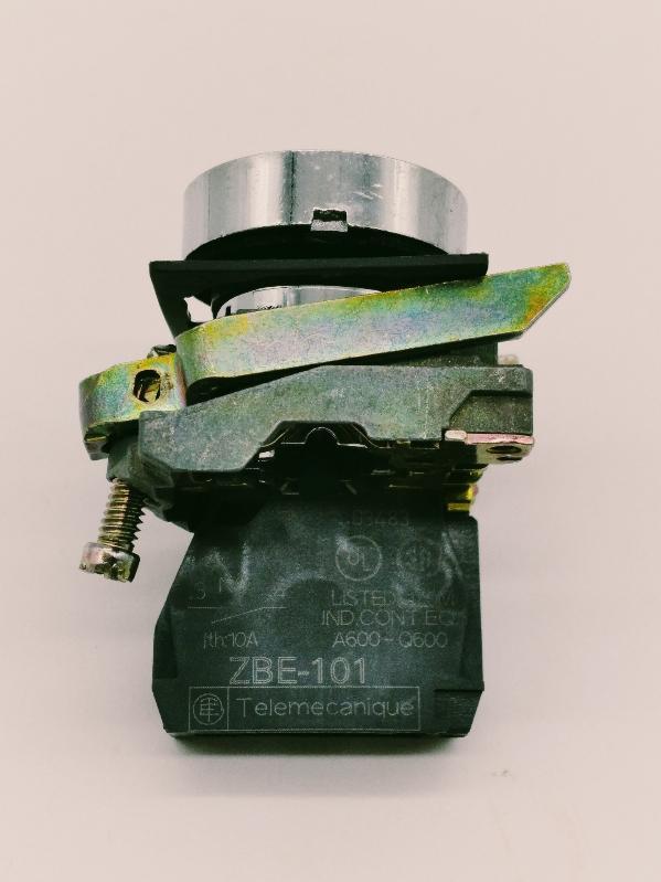  Telemecanique ZBE-101 Contact Block w/Black Pushbutton, 10Amp, 600V  - $16.95
