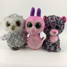 Ty Beanie Boos Owlette Scooter Tasha Plush Bean Bag Stuffed Animal Toy Lot  - £15.78 GBP