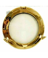 Nautical 12&quot;Vintage Brass Glass Porthole Shiny Finish Boat Window Decora... - $45.14