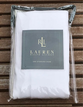 NWT Ralph Lauren Standard Cotton Twill Pillow Sham White Plain New - $39.59