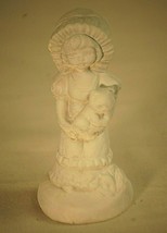 Chalkware Little Girl Child w Kitten Cat Chalk Figurine Vintage Shadow B... - $169.16 MXN