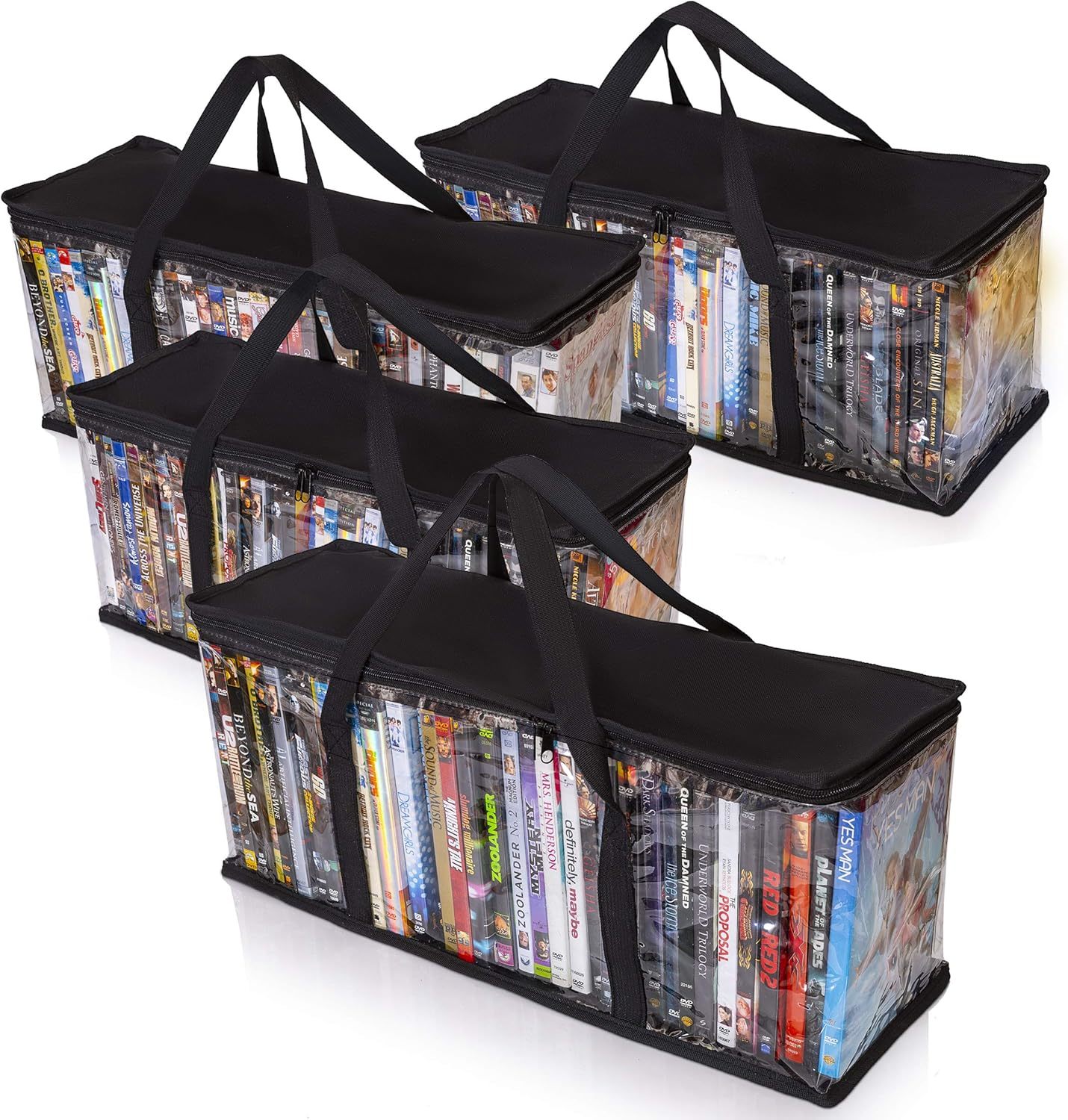 Besti Premium Quality Home Dvd Storage Bags (4-Pack) Holds 160, Easy To ... - $33.11