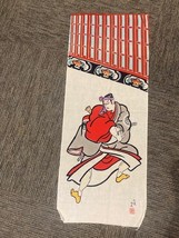 Vintage Cotton Print Japanese Samurai Print 35.5&quot; x 14&quot; - $326.19 MXN