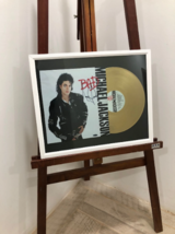 Michael Jackson Bad LP Autographed Vinyl Disc Gold Record Framed - £90.95 GBP