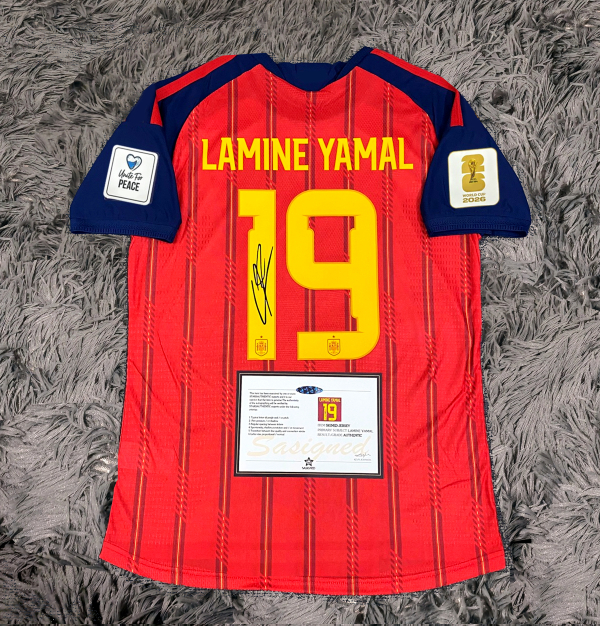 Yamal Spain SIGNED World Cup Final 2026 Shirt/Jersey + COA