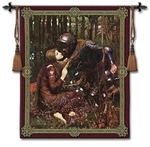 44x53 LA BELLE Knight Medieval Tapestry Wall Hanging - £126.47 GBP