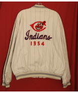 1991 Cleveland Indians Chief Wahoo Pinstripe Reversible Jacket Coopersto... - $100.72 CAD
