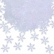 1500 Pieces Christmas Snowflake Confetti Glitter Snowflake Confetti Chri... - £18.09 GBP