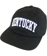 Kentucky Buckle Back Adjustable Cotton Baseball Cap (Black/White Script) - $27.28 CAD
