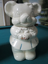 Vintage American Bisque Turnabout Bear Cookie Jar Two Sided Boy&amp;Girl,12&quot;... - $75.23