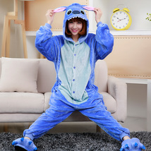 Adult Kigurumi Blue Stitch Onesies Cartoon Pajama Halloween Cosplay - £20.77 GBP