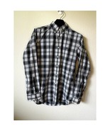 Vintage Ralph Lauren Shirt M Black White Tartan Plaid Button Down EUC - $502.20 MXN