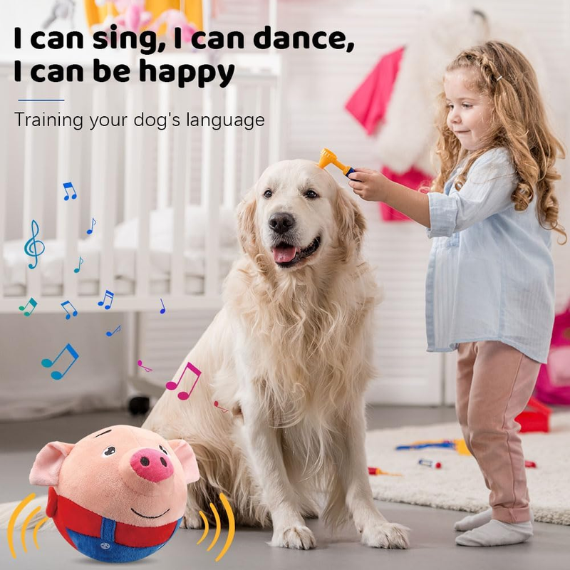 2025 Upgrade Active Moving Pet Plush Toy, Squeaky Dog Ball Toy Interactive Dog T Item image 5
