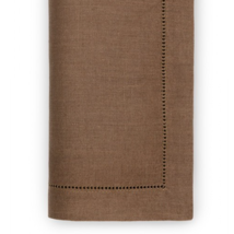 Sferra Festival HAZELNUT Linen Dinner Napkins Hemstitch 20x20&quot; SET/4 New - $54.35