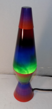 LAVA Brand 14.5&quot; 20 oz Color Max Rainbow Lava Lamp White Lava - £34.52 GBP