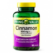 Spring Valley Cinnamon Plus Chromium Metabolism Support, 500 mg 180 Caps... - $23.85
