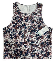 Balance Collection Oxblood Red Wild Flowers Floral Sleeveless Top Multic... - £13.29 GBP