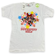Vtg 2001 Powerpuff Girls Six Flags Youth Graphic Tee T-Shirt White One Size Nwt - £78.34 GBP