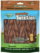 Emerald Pet Peanutty Twizzies Natural Dog Chews 6 count - £43.63 GBP