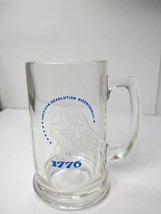 Vintage American Revolution Bicentennial 1776-1976 Mug Clear Glass Stein... - $12.43