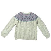 Fron Enterprises Ltd Vtg Virgin Cowichan Wool Women Sweater Large Made In Canada - £72.88 GBP
