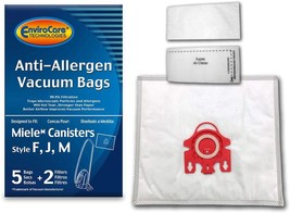 EnviroCare HEPA Vacuum Bags for Miele AirClean FJM - 5 Bags, 2 Filters - C205 - £40.64 GBP