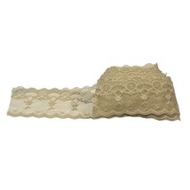 Fancy Nude Beige Brown Floral Lingerie Lace Stretch Trim Roll 2.5” Wide 11 Yards - £26.30 GBP