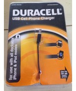 New Duracell USB Cell Phone Charger iPhone 4-SHIPS SAME BUSINESS DAY - $12.45